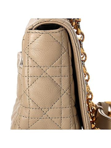 Christian Dior Dior Small Dior Caro Bag in Beige Leather (view 2)