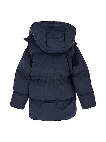 Joseph Joseph Dorset Brushed Flannel Down Jacket in Navy Blue Wool (view 2)