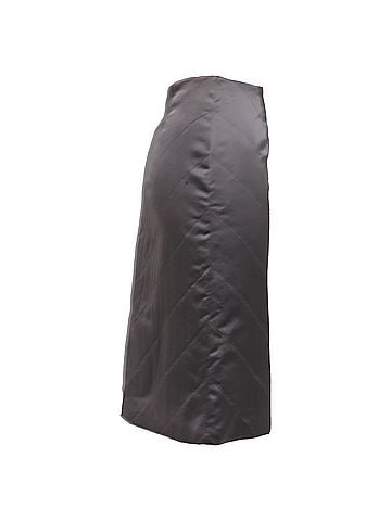 Oscar De La Renta Oscar De La Renta Knee Length Skirt in Grey Silk (view 2)