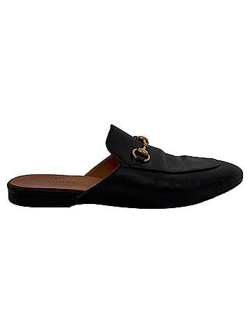 Gucci Gucci Princetown Mules in Black Leather (view 1)