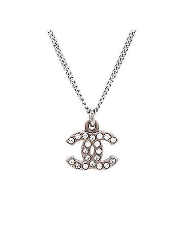 Chanel CC Crystal Logo Necklace Metal (view 1)