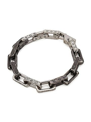 Louis Vuitton LOUIS VUITTON Louis Vuitton Bracelet Chain Monogram Collier Metal Silver #L M64223 (view 2)