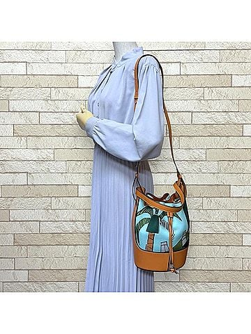 Loewe Loewe Paula's Ibiza Collection Balloon Bag Small Anagram Shoulder Canvas Blue Women's LOEWE 2-way (view 2)