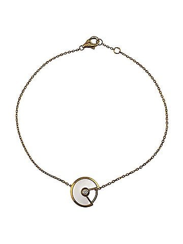 Cartier Cartier Amulette Bracelet, 18K Yellow Gold, Mother-of-Pearl, Diamond, Women's, CARTIER (view 1)