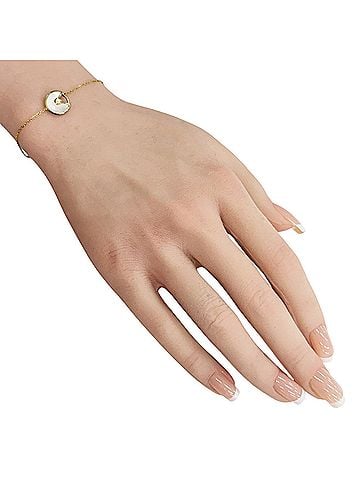Cartier Cartier Amulette Bracelet, 18K Yellow Gold, Mother-of-Pearl, Diamond, Women's, CARTIER (view 2)