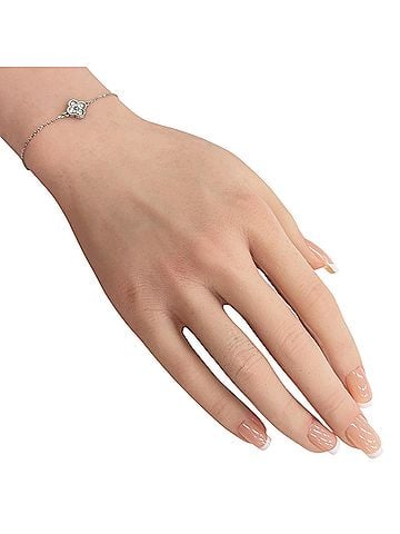 Van Cleef & Arpels Van Cleef &amp; Arpels Sweet Alhambra Bracelet, 18K White Gold, Diamonds, Women's. (view 2)