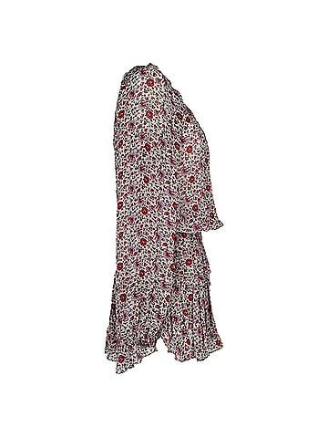 LoveShackFancy LoveShackFancy Popover Dress in Multicolor Silk (view 2)
