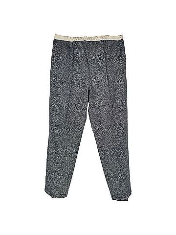 Max Mara Sportmax Elastic Tweed Trousers in Grey Wool (view 1)