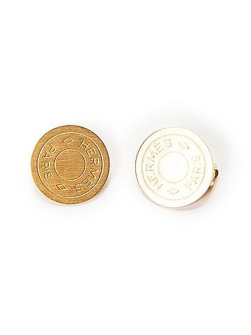 Hermes Leather Goods Clou de Selle Clip On Earrings (view 2)