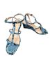 J.Crew Snake Print Blue Black Wedges Size 9 1/2 - photo 1