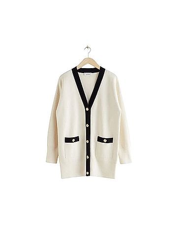 & Other Stories Oversized Gold Button Cardigan (view 1)