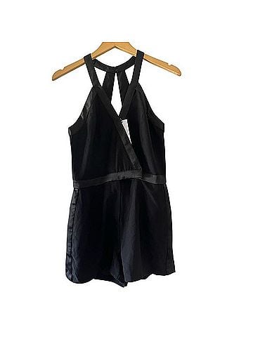 Parker Black Halter Jumpsuit Casual Pants (view 1)
