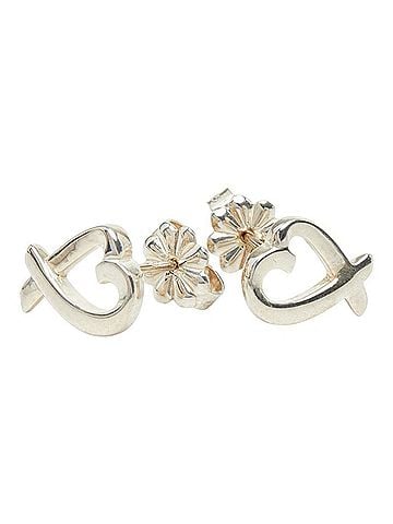 Tiffany & Co. Tiffany &amp; Co. Paloma Picasso Loving Heart Stud Earrings, SV925 Silver, Women's. (view 1)