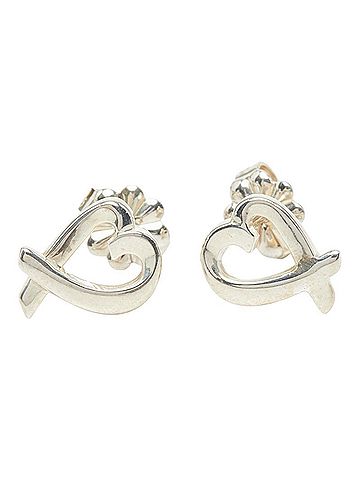 Tiffany & Co. Tiffany &amp; Co. Paloma Picasso Loving Heart Stud Earrings, SV925 Silver, Women's. (view 2)