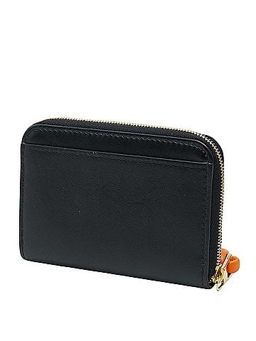Loewe Loewe wallet/coin case, black and orange leather, women's. (view 2)