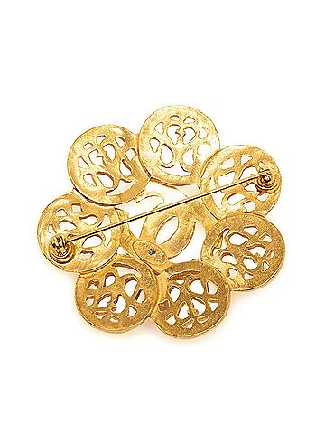 Chanel Chanel Coco Mark Vintage Brooch 95A Gold Plated GP Women's CHANEL (view 2)