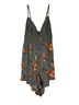 rue21 100% Rayon 100% Polyester Floral Blue Multi Color Romper Size XL - photo 1
