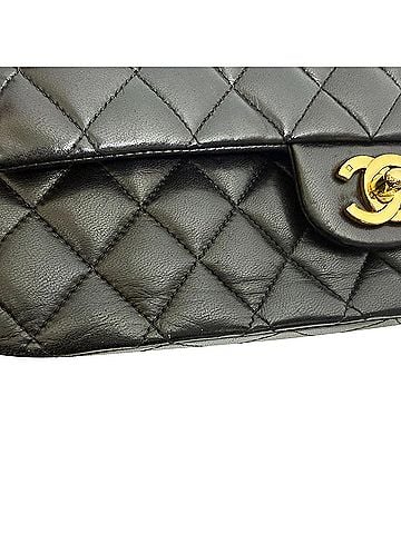 Chanel Chanel Medium Classic Double-Flap Shoulder Bag in Black Lamb Leather (view 2)