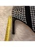 Nine West Solid Black Silver Ankle Boots Size 7 1/2 - photo 6