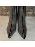 Nine West Solid Black Silver Ankle Boots Size 7 1/2 - photo 3