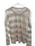 LoveRiche Stripes White Brown Long Sleeve Top Size M - photo 1