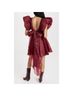 Aje. 100% Polyester 100% Cotton Solid Burgundy Cocktail Dress Size 4 - photo 7