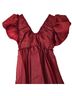 Aje. 100% Polyester 100% Cotton Solid Burgundy Cocktail Dress Size 4 - photo 5