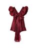 Aje. 100% Polyester 100% Cotton Solid Burgundy Cocktail Dress Size 4 - photo 2