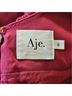 Aje. 100% Polyester 100% Cotton Solid Burgundy Cocktail Dress Size 4 - photo 3