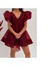 Aje. 100% Polyester 100% Cotton Solid Burgundy Cocktail Dress Size 4 - photo 9