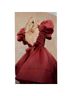 Aje. 100% Polyester 100% Cotton Solid Burgundy Cocktail Dress Size 4 - photo 10