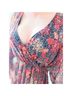 Free People 100% Polyester Floral Red Blue Casual Dress Size XS - photo 4