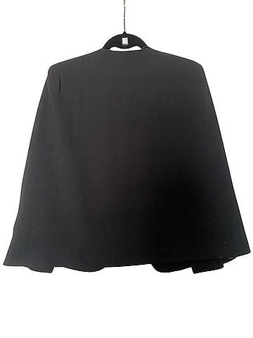 Zara Black Collarless Cape Jacket (view 2)