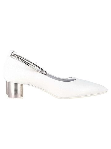Jil Sander Jil Sander Alima Pumps in White Leather (view 1)