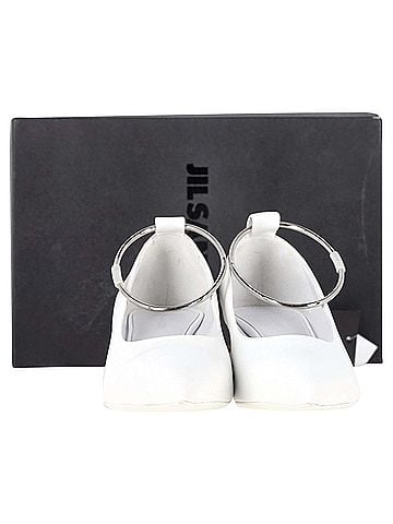 Jil Sander Jil Sander Alima Pumps in White Leather (view 2)