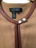 Ralph Lauren 86% Silk 14% Cashmere 100% Leather Tan Jacket Size M - photo 3