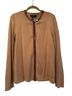 Ralph Lauren 86% Silk 14% Cashmere 100% Leather Tan Jacket Size M - photo 1