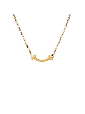 Tiffany & Co. T Smile Pendant Necklace 18K Yellow Gold Mini (view 1)