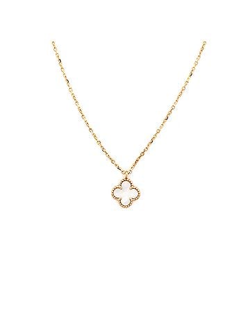 Van Cleef & Arpels Sweet Alhambra Pendant Necklace 18K Yellow Gold and Mother of Pearl (view 1)