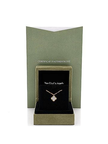 Van Cleef & Arpels Sweet Alhambra Pendant Necklace 18K Yellow Gold and Mother of Pearl (view 2)
