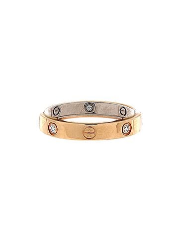 Cartier Love 6 Diamonds Double Ring 18K Rose Gold and 18K White Gold with Diamonds (view 1)