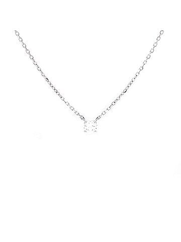 Cartier 1895 Solitaire Necklace 18K White Gold with RBC Diamond D/VVS1 0.20CT (view 1)