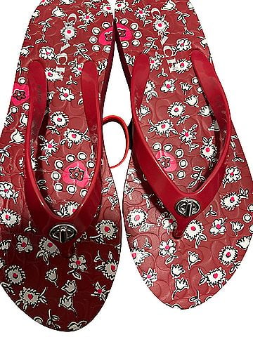 Coach Abbigail Floral Rubber Flip Flops (view 1)