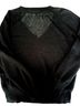 White + Warren Black Linen V-Neck Sweater Pullover Sweater - photo 2