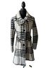 Express Plaid Black White Trenchcoat Size M - photo 1