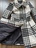 Express Plaid Black White Trenchcoat Size M - photo 5