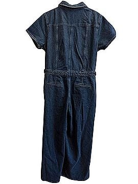 Good American Fit For Success Pleated Wide-Leg Jumpsuit Jeans (view 2)