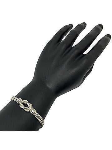 Tiffany & Co. TIFFANY&amp;Co. Tiffany Vintage Double Rope Center Knot Bracelet, Sterling Silver 925, Item No. 41253 (view 2)