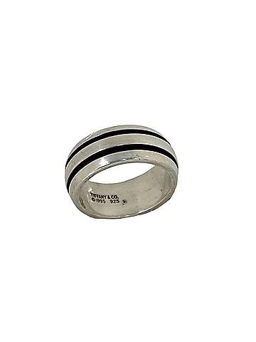 Tiffany & Co. TIFFANY&amp;Co. Tiffany Grooved Double Line Ring, Sterling Silver 925, Accessory, 608-1 (view 1)