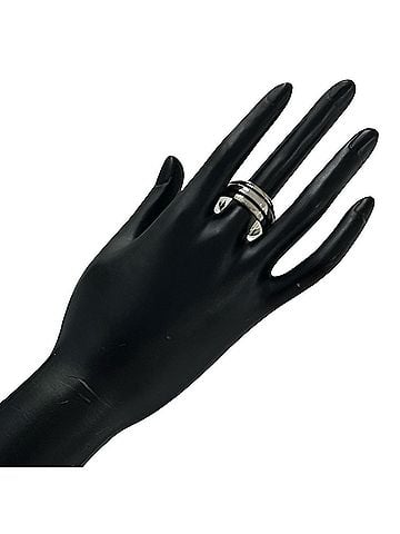 Tiffany & Co. TIFFANY&amp;Co. Tiffany Grooved Double Line Ring, Sterling Silver 925, Accessory, 608-1 (view 2)